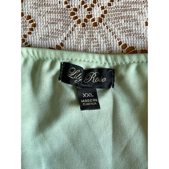 NEW Women's Summer Dress, Maxi Floral Greens, Spaghetti Strap LILY ROSE Plus XXL - Picture 6 of 9